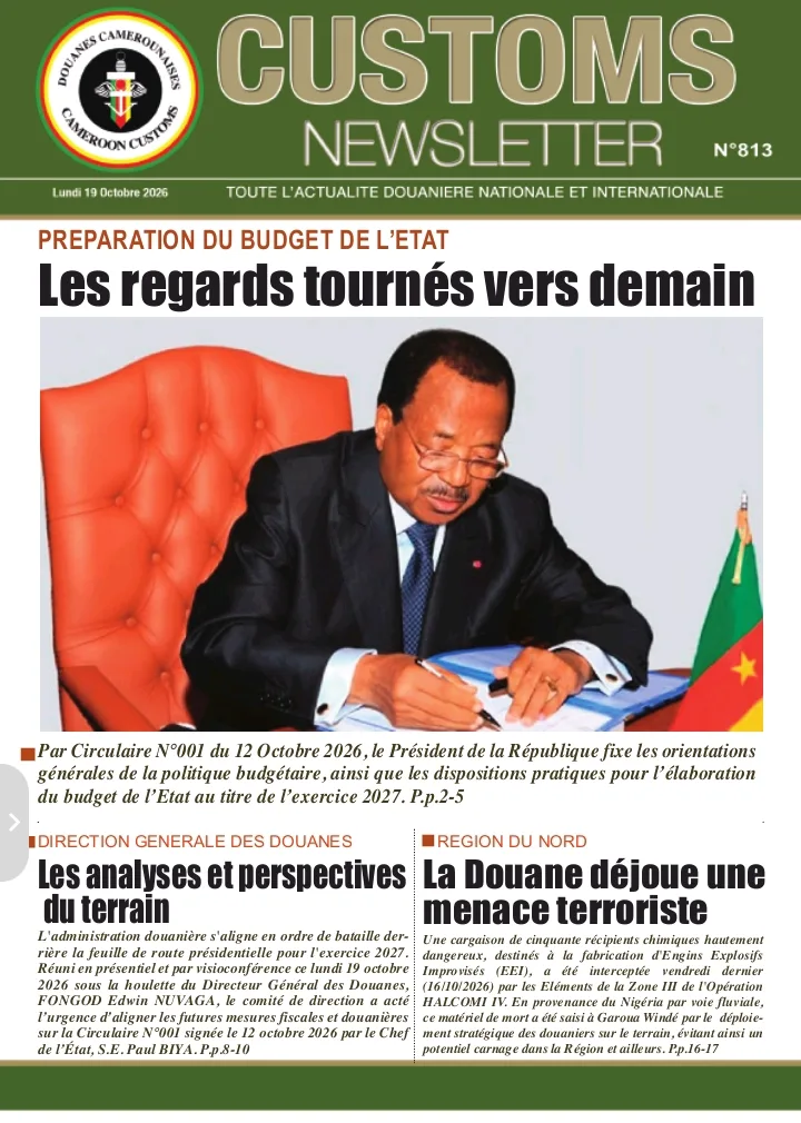 Cameroon Customs Newsletter N°8013